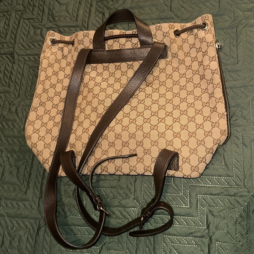 GUCCI monogram canvas drawstring backpack - Picture 4 of 13